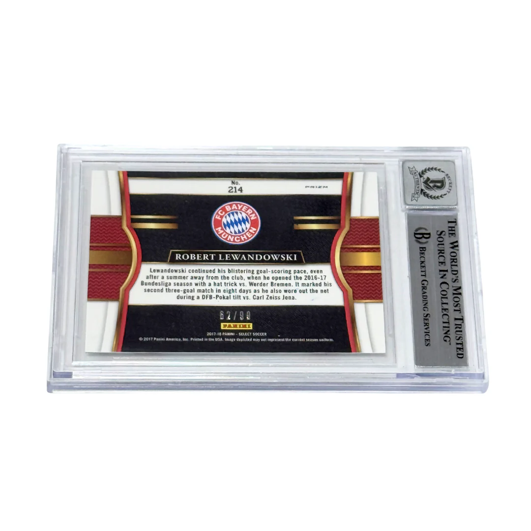 Robert Lewandowski Signed 2017 Panini Select White Field Level /99 - BGS 10 AUTO - Image 2