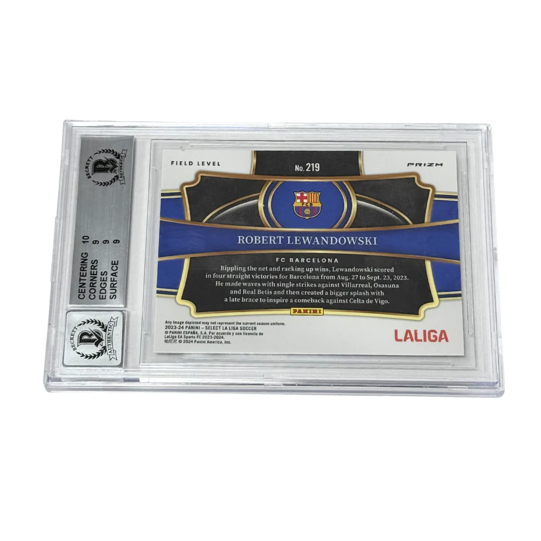 Robert Lewandowski Signed 2023-24 Panini Select La Liga Blue Field Level - BGS 9 - Image 2