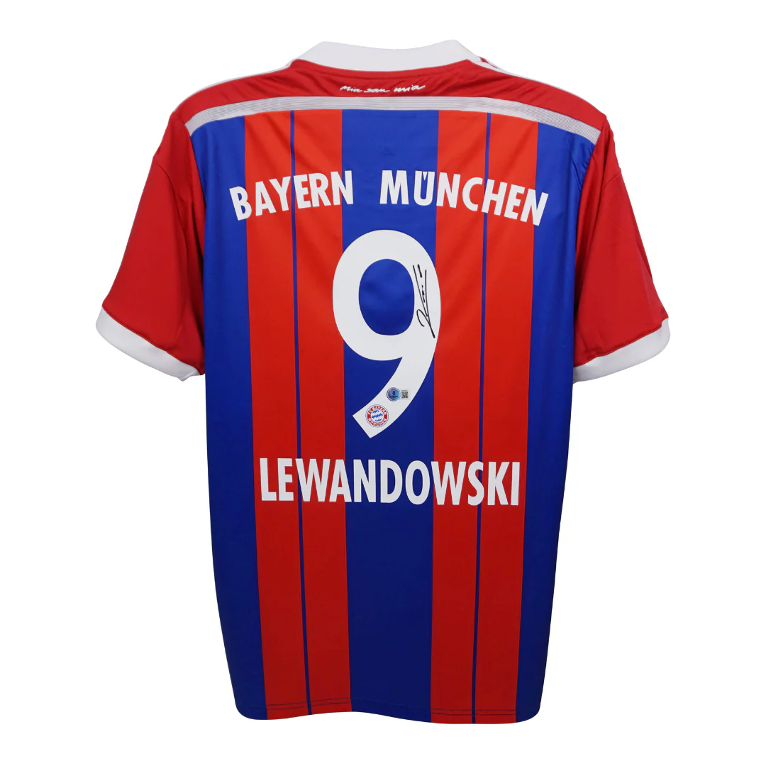 Framed Robert Lewandowski Signed Bayern Munich Soccer Jersey #9 with Beckett COA - Image 3