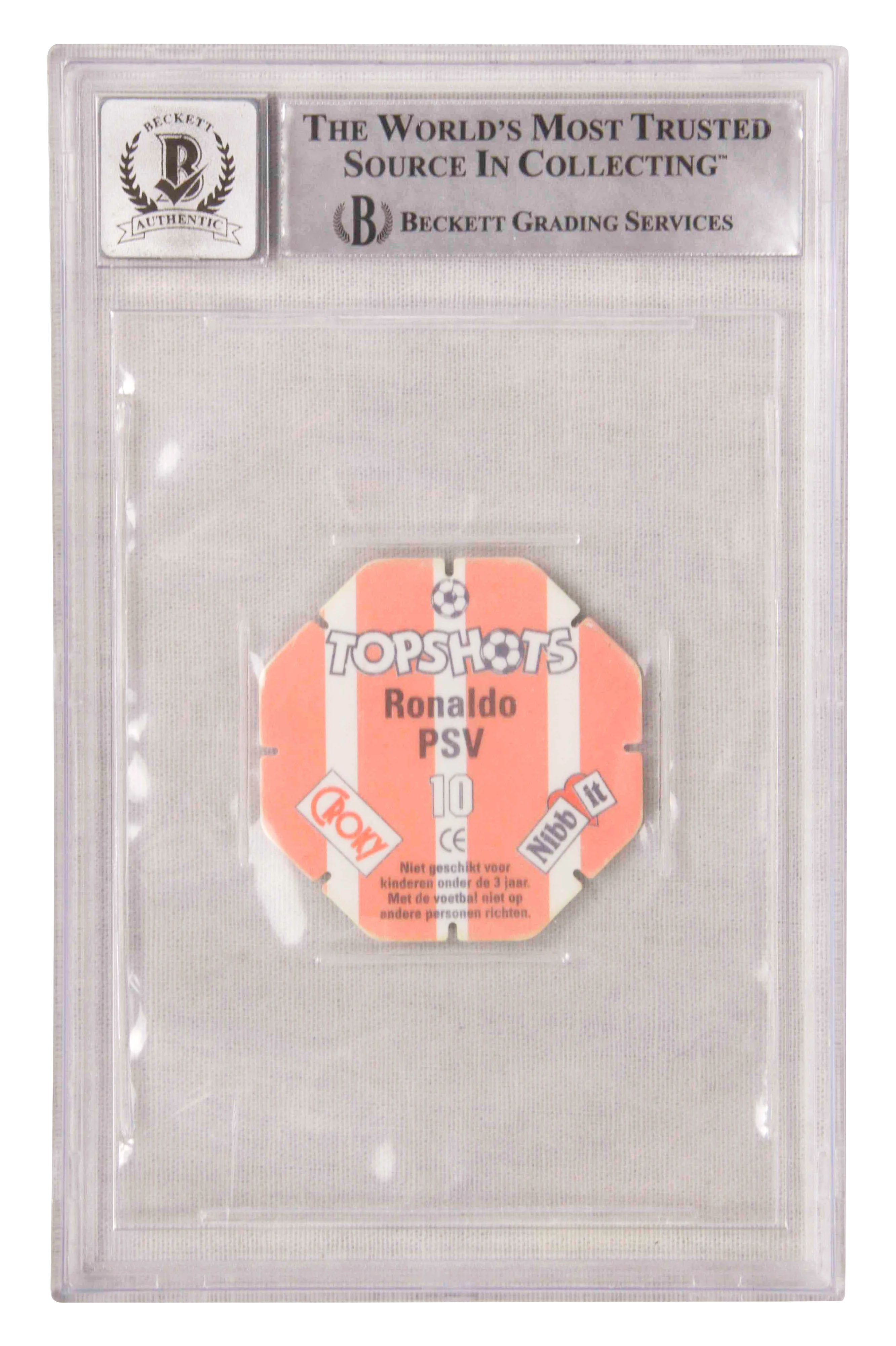Ronaldo Nazario Signed 1995-96 Croky Nibb IT Topshots #10 – BGS 10 Autograph - Image 2