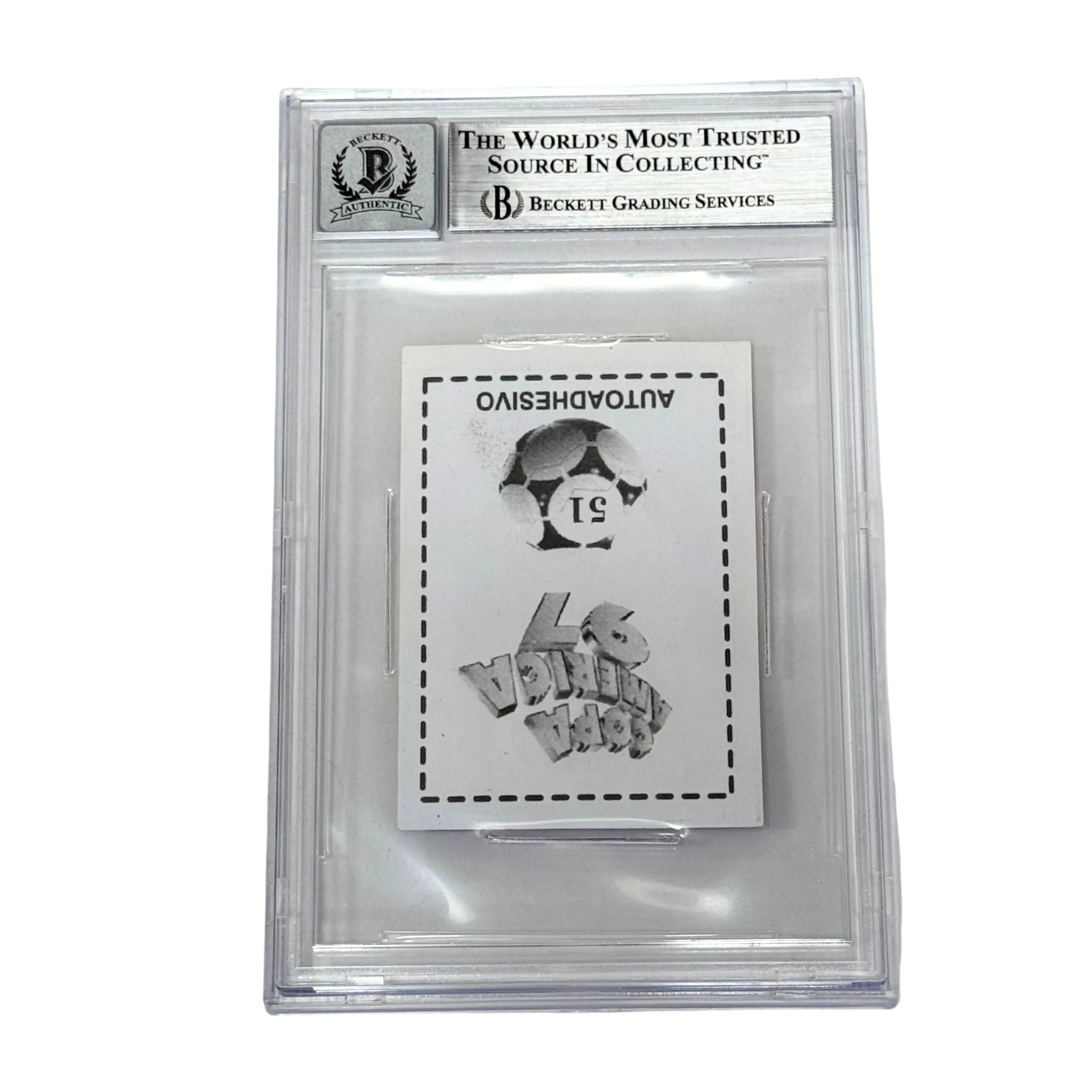 Ronaldo Nazario Signed 1997 Navarrete Copa America #51 Rookie – BGS 10 Autograph - Image 2