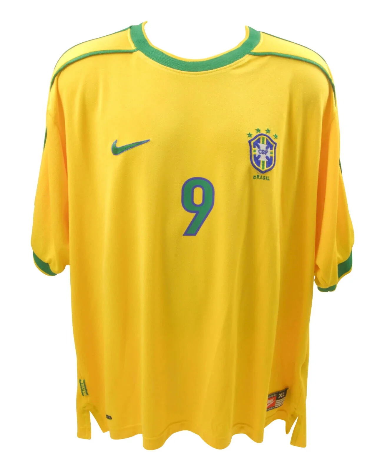 Ronaldo Nazario Signed Brazil FC Home Soccer Jersey #9 with Beckett COA - Image 4