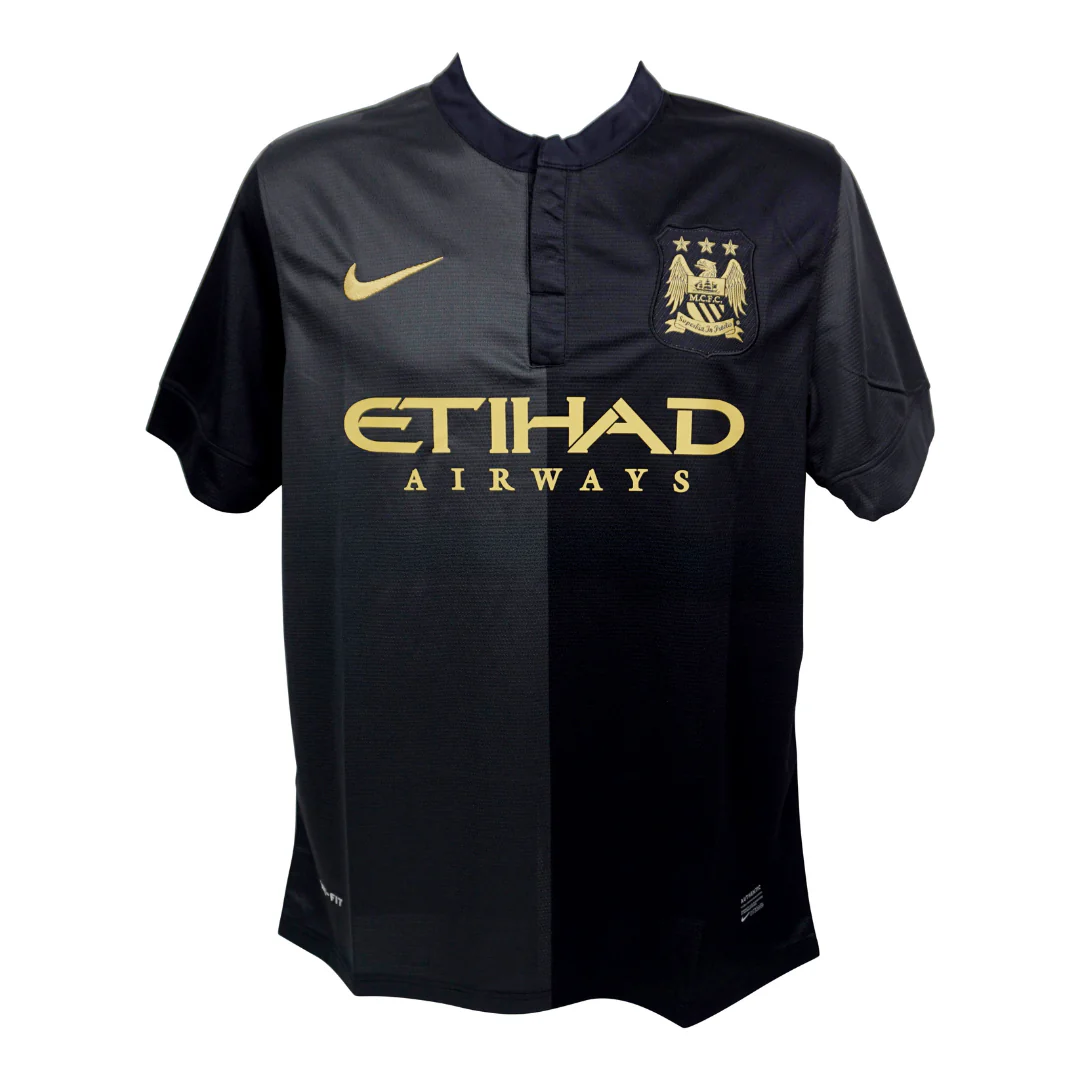 Framed Sergio Aguero Signed Manchester City Away Soccer Jersey #16 with Beckett COA - Image 4