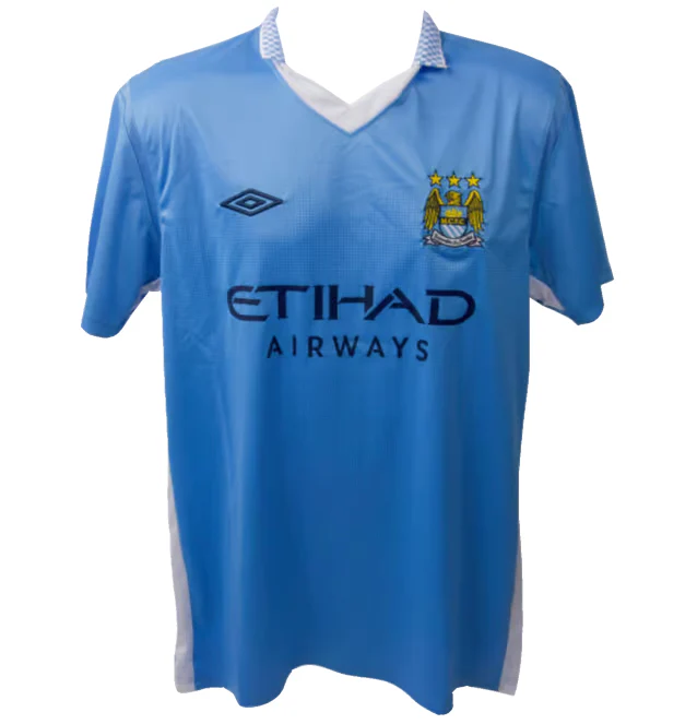 Framed Sergio Aguero Signed Manchester City Home Soccer Jersey #16 with Beckett COA - Image 4