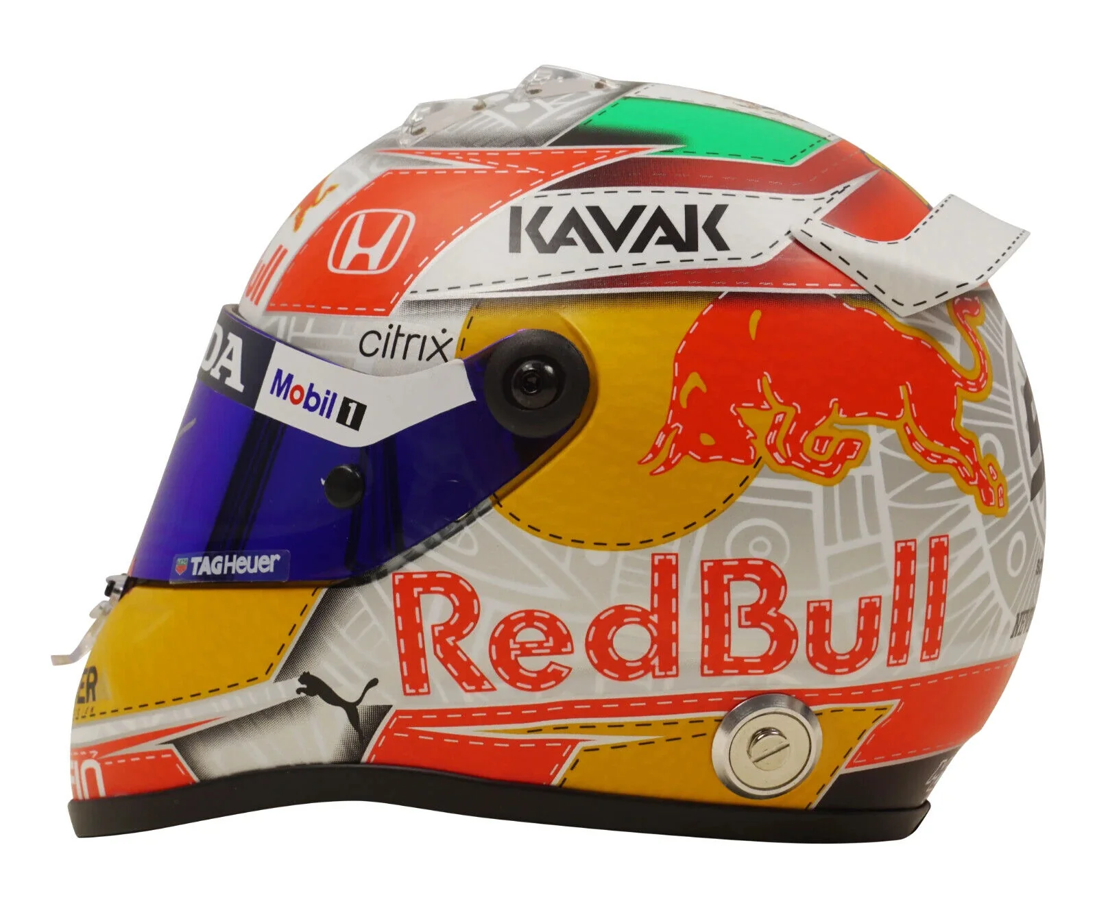 Sergio Perez Signed 2021 Austria F1 RedBull Helmet 1:2 Scale with Beckett COA - Image 4