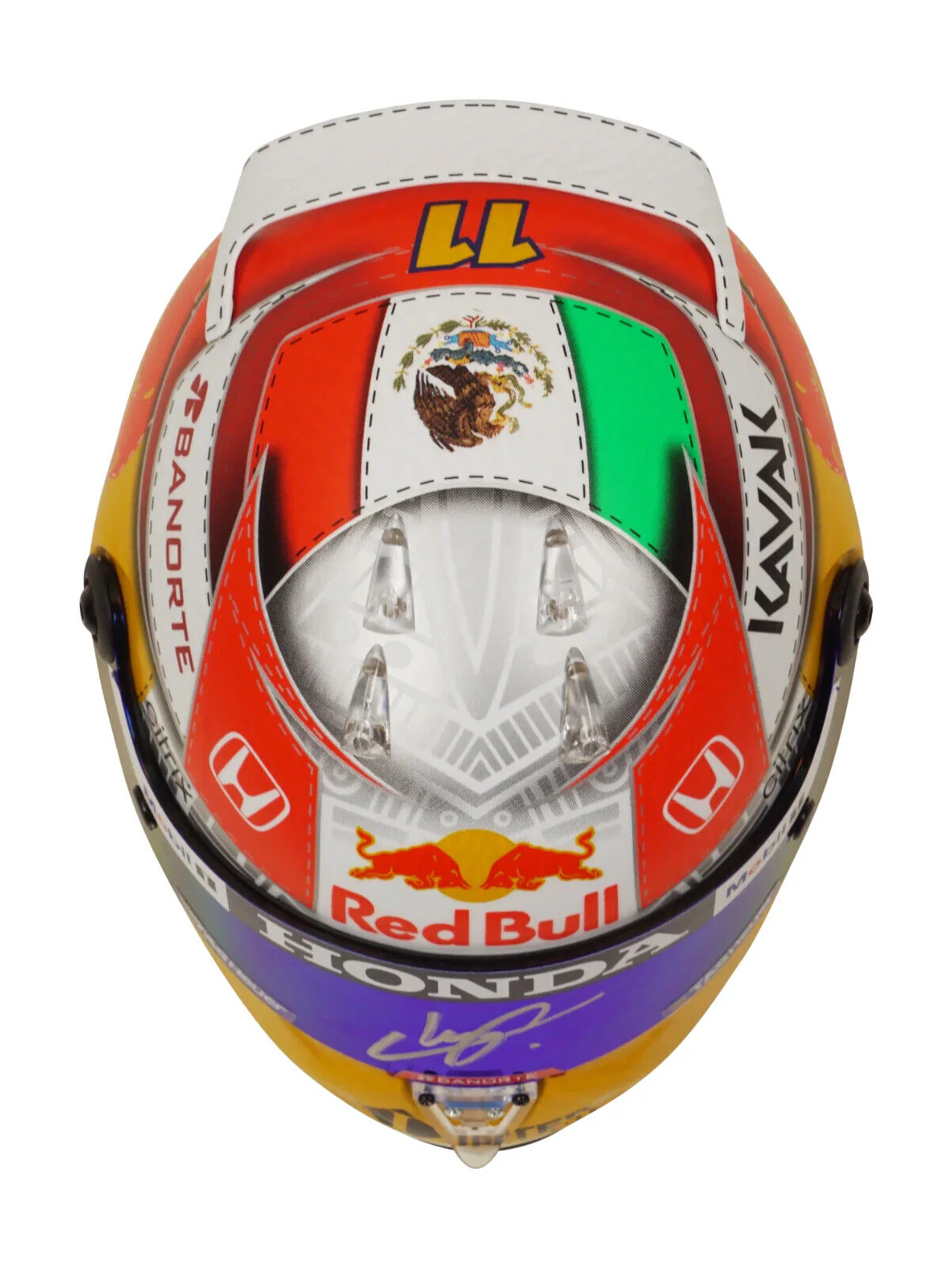 Sergio Perez Signed 2021 Austria F1 RedBull Helmet 1:2 Scale with Beckett COA - Image 5