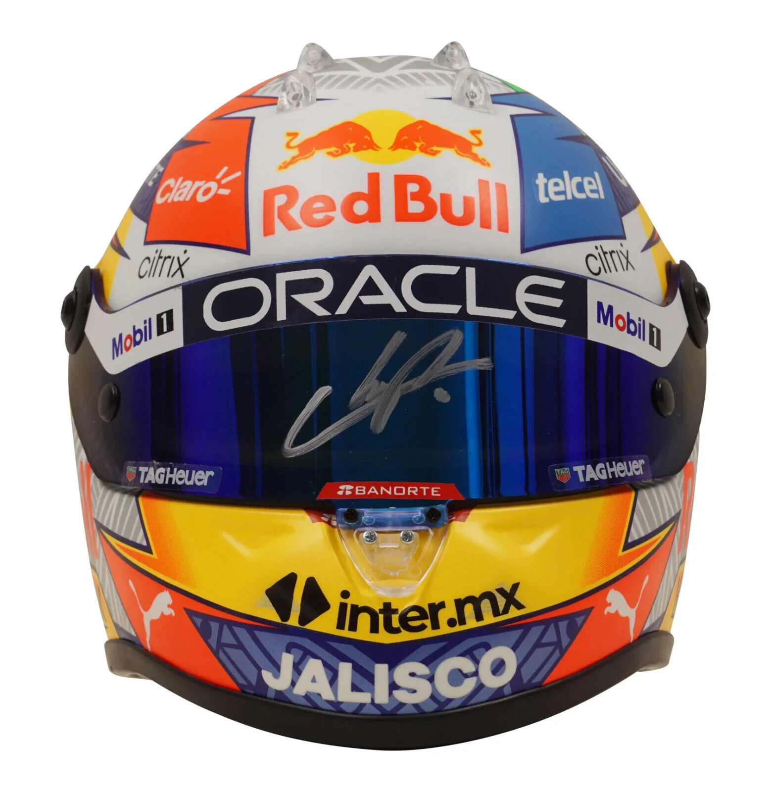 Sergio Perez Signed 2022 Formula 1 RedBull Helmet 1:2 Scale with Beckett COA - Image 2