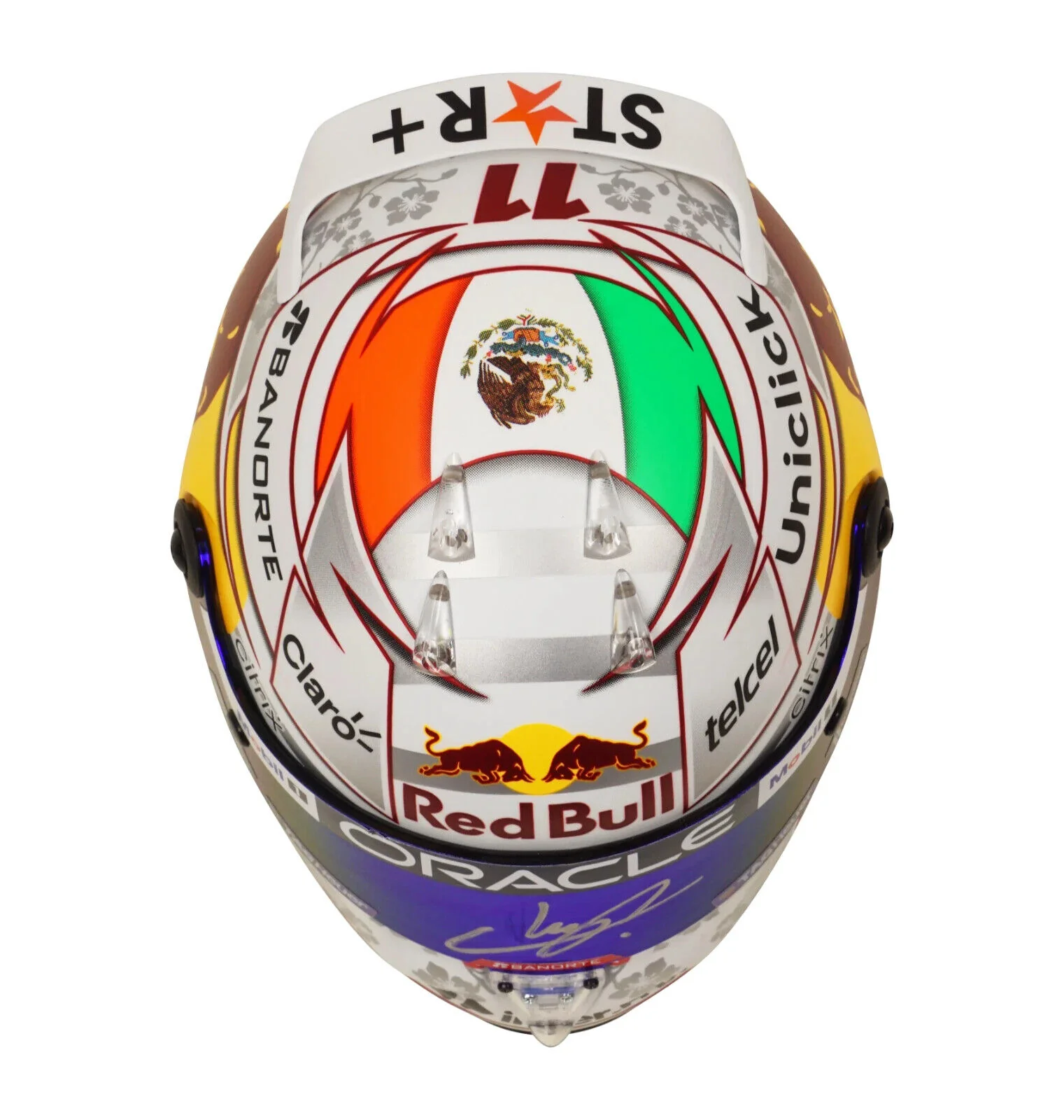 Sergio Perez Signed 2022 Japan F1 RedBull Helmet 1:2 Scale with Beckett COA - Image 4