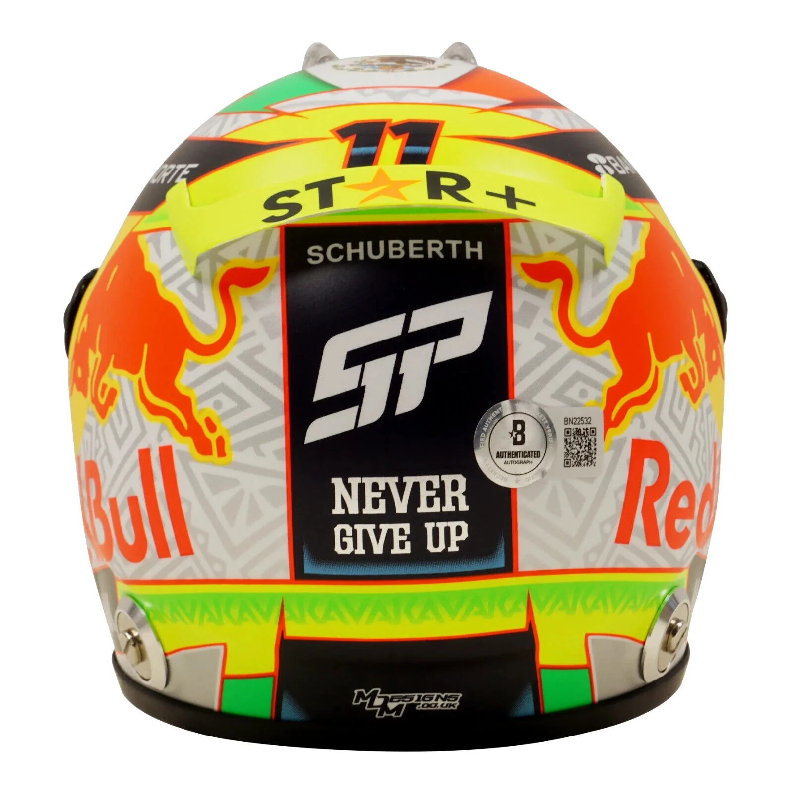 Sergio Perez Signed 2023 Formula 1 RedBull Helmet 1:2 Scale with Beckett COA - Image 5