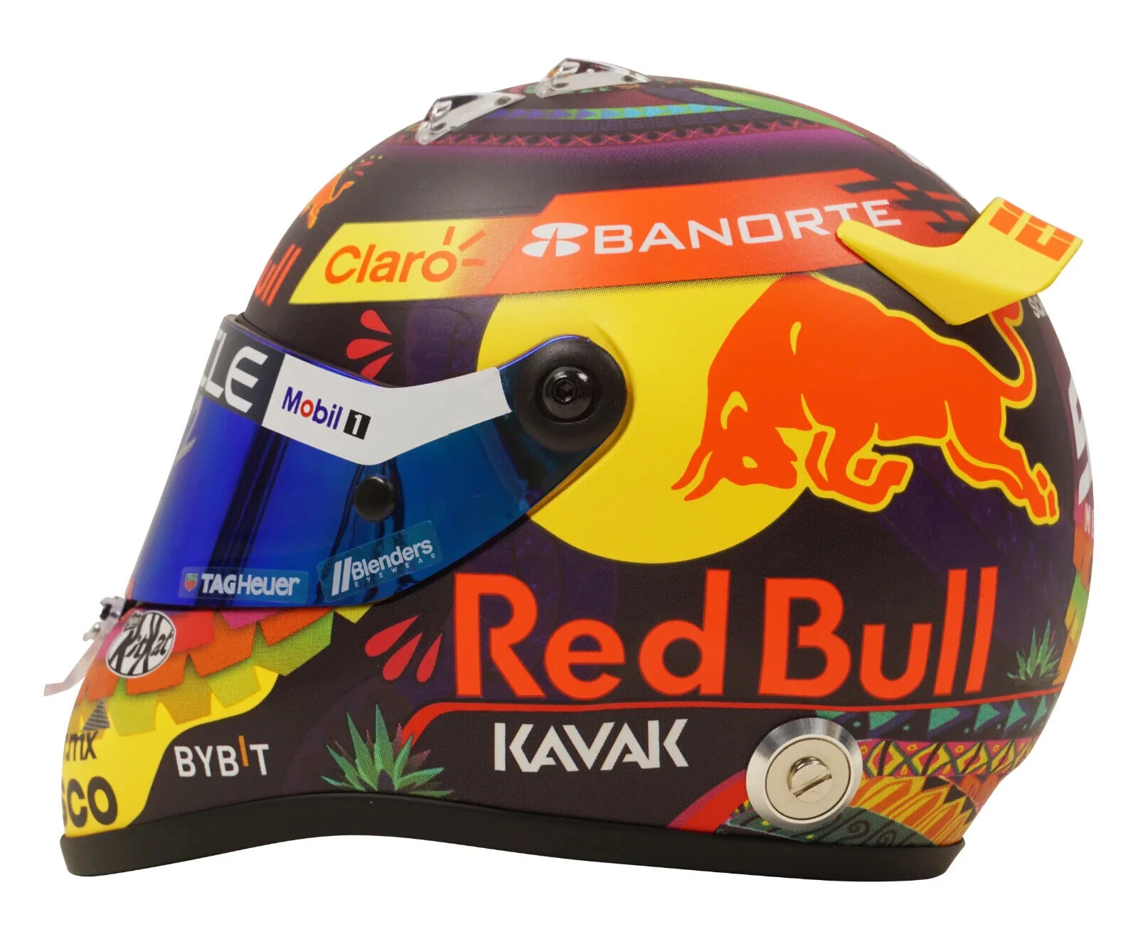 Sergio Perez Signed 2023 Mexico F1 RedBull Helmet 1:2 Scale with Beckett COA - Image 3