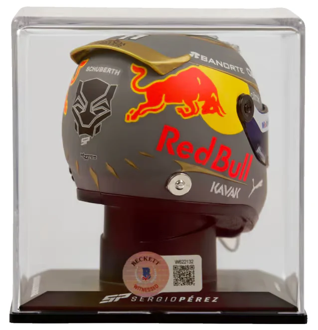 Sergio Perez Signed Formula 1 Redbull Racing Helmet 1:4 Scale with Beckett COA - Image 2