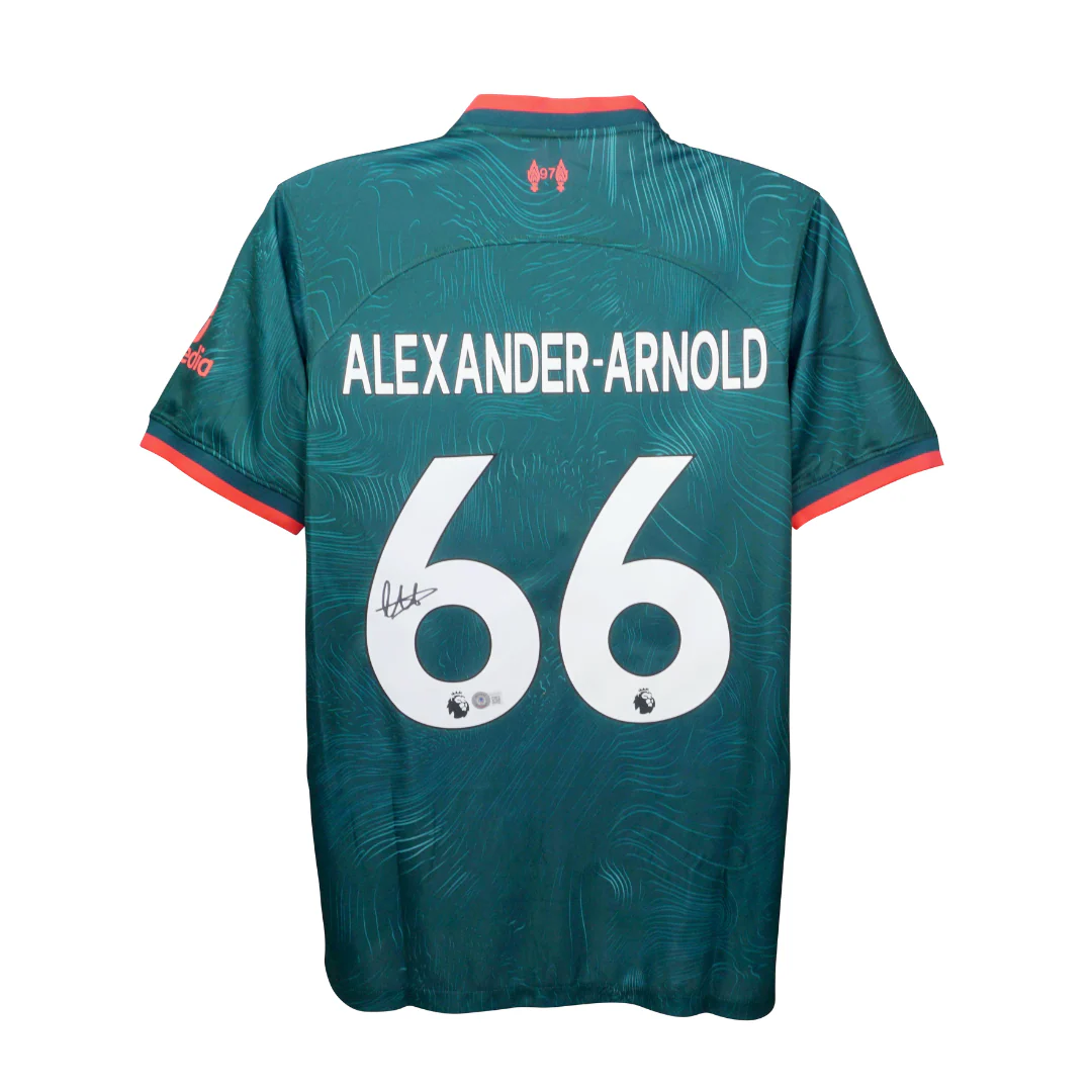 Trent Alexander Arnold Signed Liverpool Away Soccer Jersey #66 with Beckett COA - Image 2