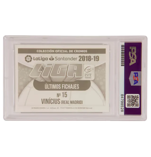 Vinicius Jr Signed 2018-19 Liga Ultimos Fichajes #15 Rookie – PSA 10 Autograph - Image 2