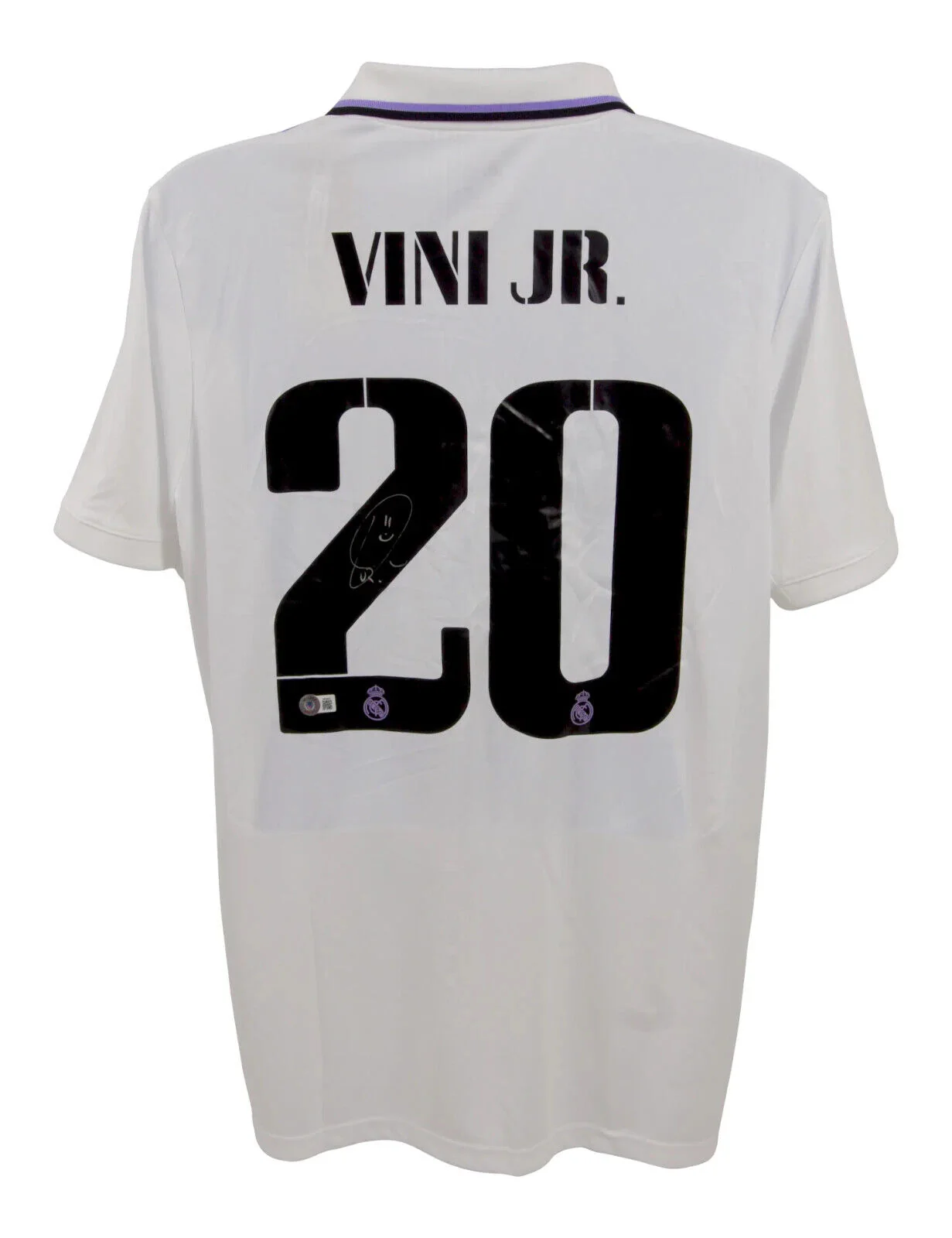 Framed Vinicius Jr Signed Real Madrid Home Soccer Jersey #20 with Beckett COA - Image 3