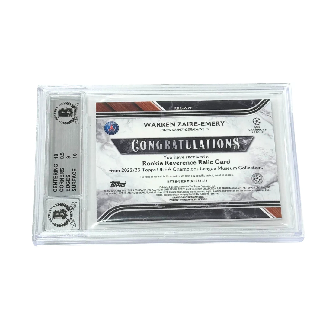 Warren Zaire-Emery Signed 2022 Topps Museum UCL Rookie Relics /199 – BGS 9 - Image 2
