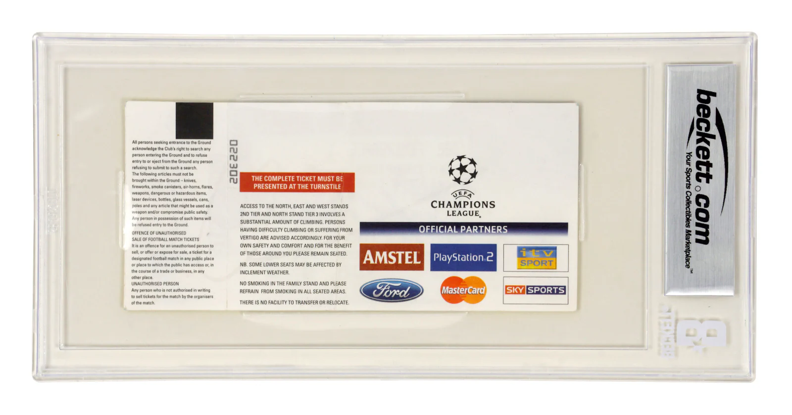 Wayne Rooney Signed 2004 Man Utd Debut Full Match Ticket Inscribed Debut – BGS 4 - Image 2